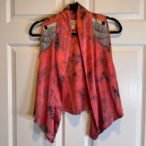 Stylish Red and Black Women's Vest